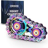 Fidget Spinner Toys for Teens Boys Adults Metal Bike Chain Roller Gadgets ADHD Figette Anxiety Stress Relief Items Quiet Figet Desk Offices EDC Men Easter Basket Stuffer - Colorful
