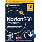 Norton 360 Premium (2022 Ready) Antivirus software for 10 Devices with Auto Renewal - Includes VPN, PC Cloud Backup & Dark We