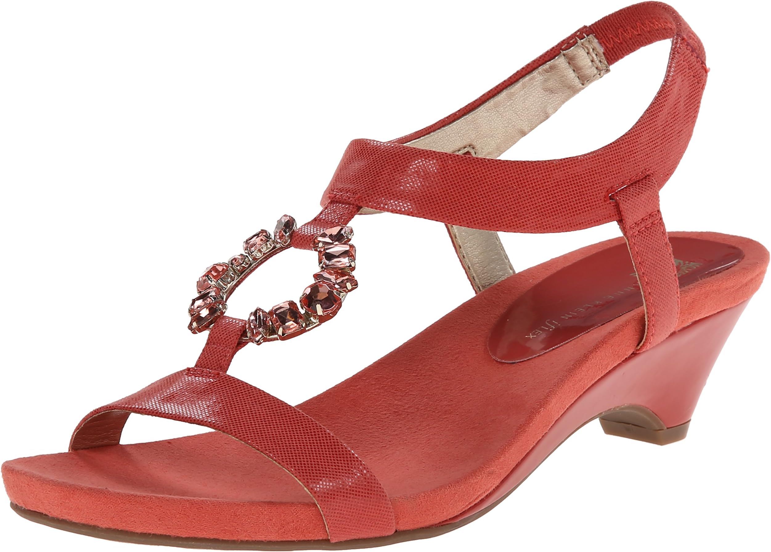 AK Anne Klein Women's Tycho Fabric Wedge Sandal