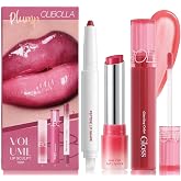BANGFENG 3PCS Glossy Lip Combo Set &ndash; Shade with Plumping Gloss, Hydrating Melting Balm &amp; Smooth Lip Liner for Fuller, Defined, High-Shine Juicy Lips, K-Beauty Viral Makeup Look (01# Sweet Rose)