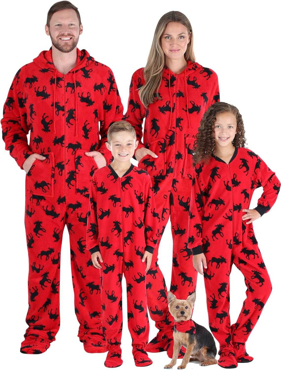 SleepytimePJs Matching Family Christmas Pajama Sets, Red