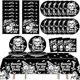 Death to My 20s Party Supplies Serves 24 Rip To My 20s Birthday Decorations Party Paper Plates Napkins 30th Birthday Disposable Tablecloth Set Tableware Kit for My Youth Funeral Party