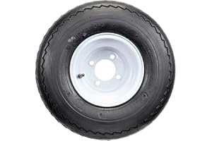 MASSFX Four Golf Cart Tires & Rims 18 X 8.5 X 8 18-850-8 18X8.50-8 White 4 Lug Hole 18"