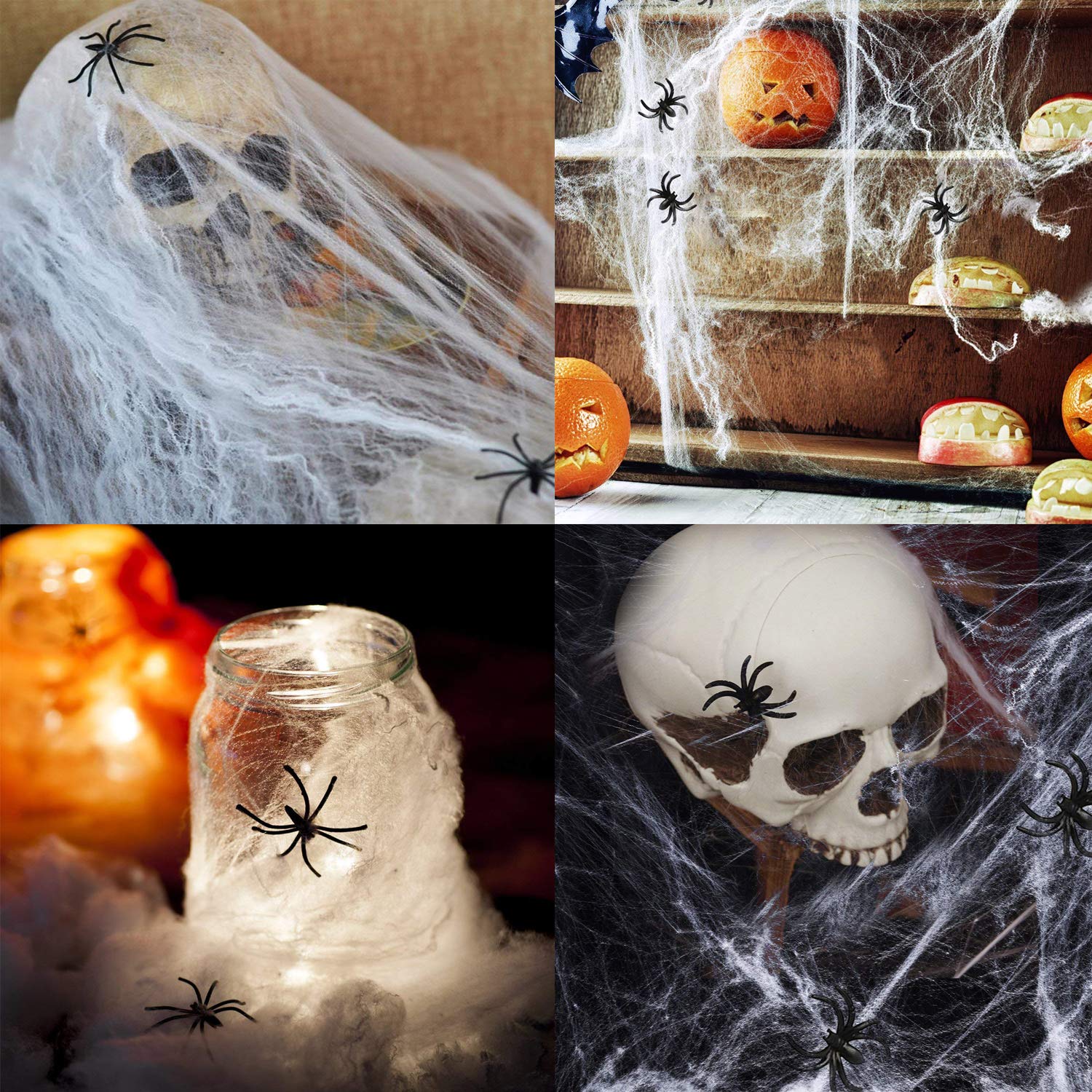 Halloween Spider Webs Stretchable (400 Square Feet) Extra Large