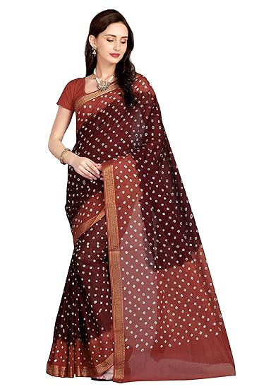 Womens Pure Cotton Saree With Blouse Piece