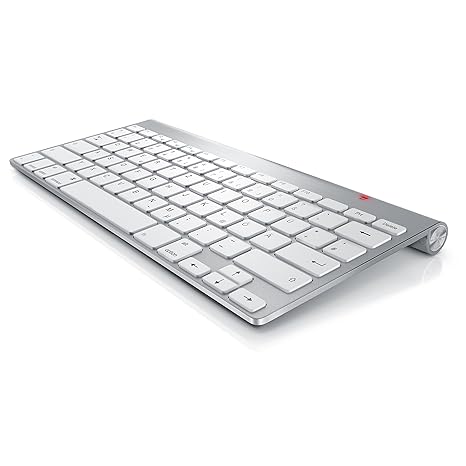 CSL - Wireless Slim Tastatur kabelloses Funk Keyboard 2,4G | Lightweight Design | Multimedia Keys | QWERTZ-Layout Apple Tasta