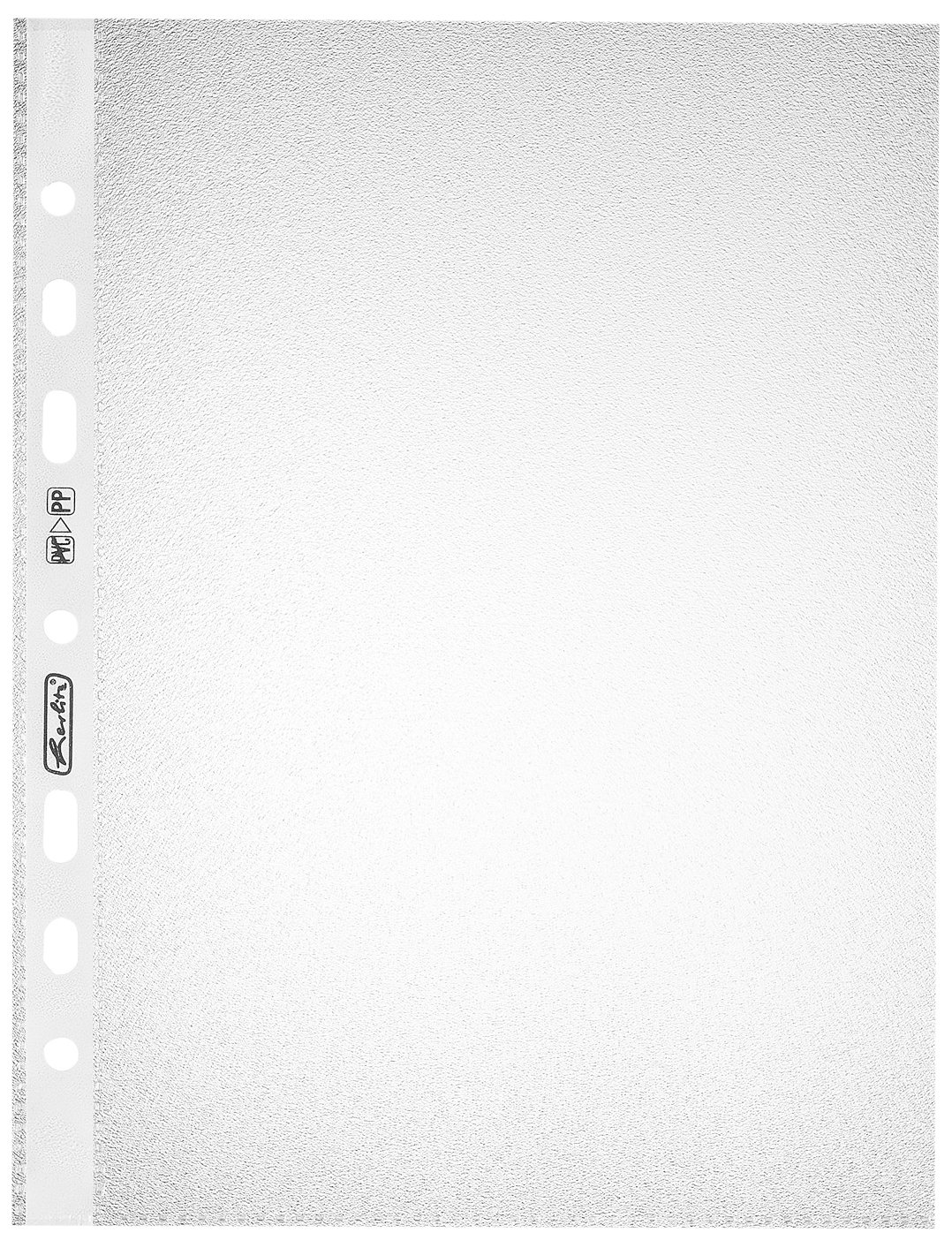 Herlitz Document Sleeves A5 Grained Waterproof Pack of 10, Shrink Wrapped 50 Pieces