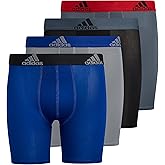 adidas boys Microfiber Underwear (4-pack) Long Boxer Briefs for Boys