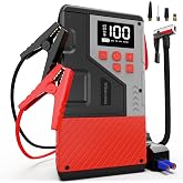 Portable Car Jump Starter with Air Compressor for Emergencies, | 3000A Peak and 150 PSI Max,for 12L Gas &amp; 10L Diesel Engines,LCD Display,LED Light