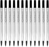 Parker Rollerball Pen Refills Medium Point Black QUINK Ink 12 Count view 1
