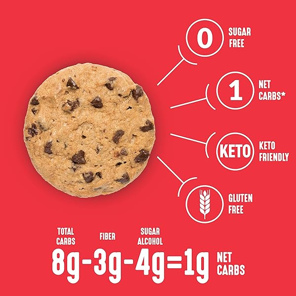 LAKANTO SUGAR FREE CHOCOLATE CHIP COOKIE MIX – SWEETENED WITH MONK FRUIT SWEETENER, GLUTEN FREE, KETO DIET FRIENDLY, VEGAN, 2G NET CARB, ALMOND FLOUR, SEA SALT (12 COOKIES)