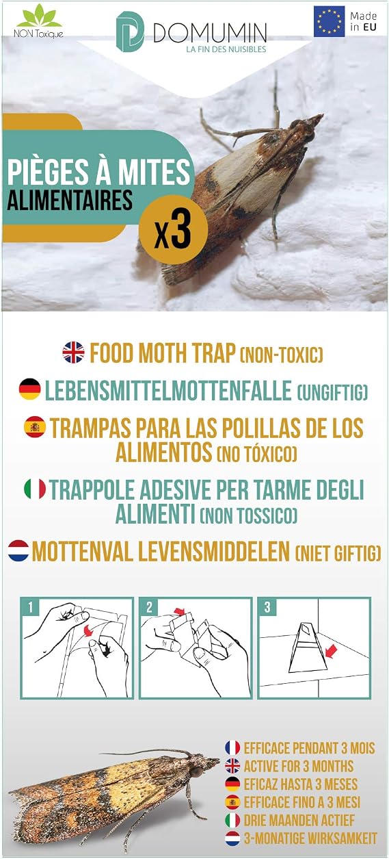 CATCH Méga Pack X12 Étuis De 3 Détecteurs Pièges Anti-Mites Alimentaires - Double Action 3 Mois