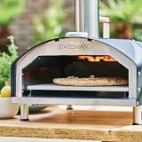 Statesman 13 Inch Wood Fired Pizza Oven Pellet Fueled with Cover and Stone view 7