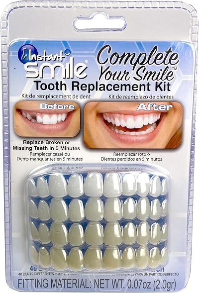 Instant Smile Complete Your Smile Temporary Tooth Replacement Kit 40 Teeth