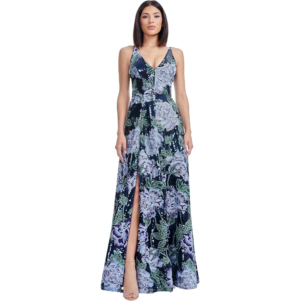 Amazon.com: Dress the Population Women's Cherilyn Velvet Rose Vineyard, Maxi,  Mermaid, Boat Neck Dress, Black Multi, X-Large : Clothing, Shoes & Jewelry