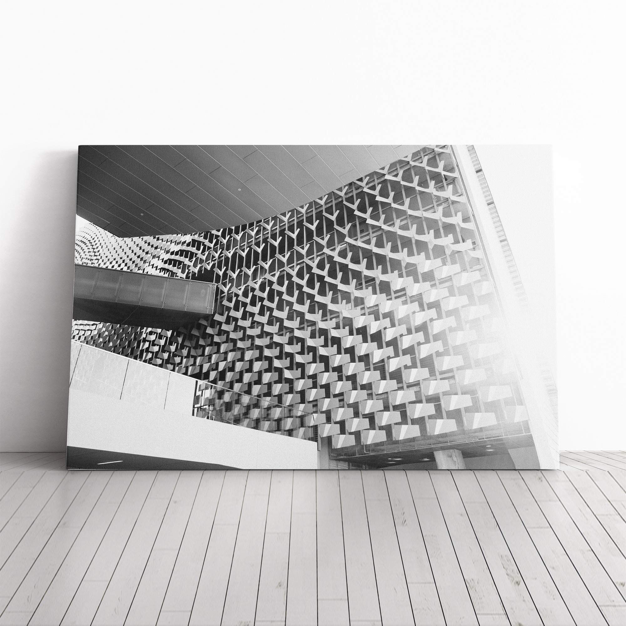 Architecture Ultra Modern (2) Canvas Print | Gallery Wrapped 30mm Frame Wall Art | 20x14 inches | Ready to Hang | Modern Cityscape Picture | Living Room Bedroom Lounge Office