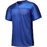 YWIES Blank Football Jersey Mesh Athletic Football Shirt Practice Sports Uniform