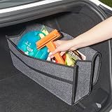 Vinsani Car Boot Organiser Bag Anti Slip Foldable Large Grey view 7