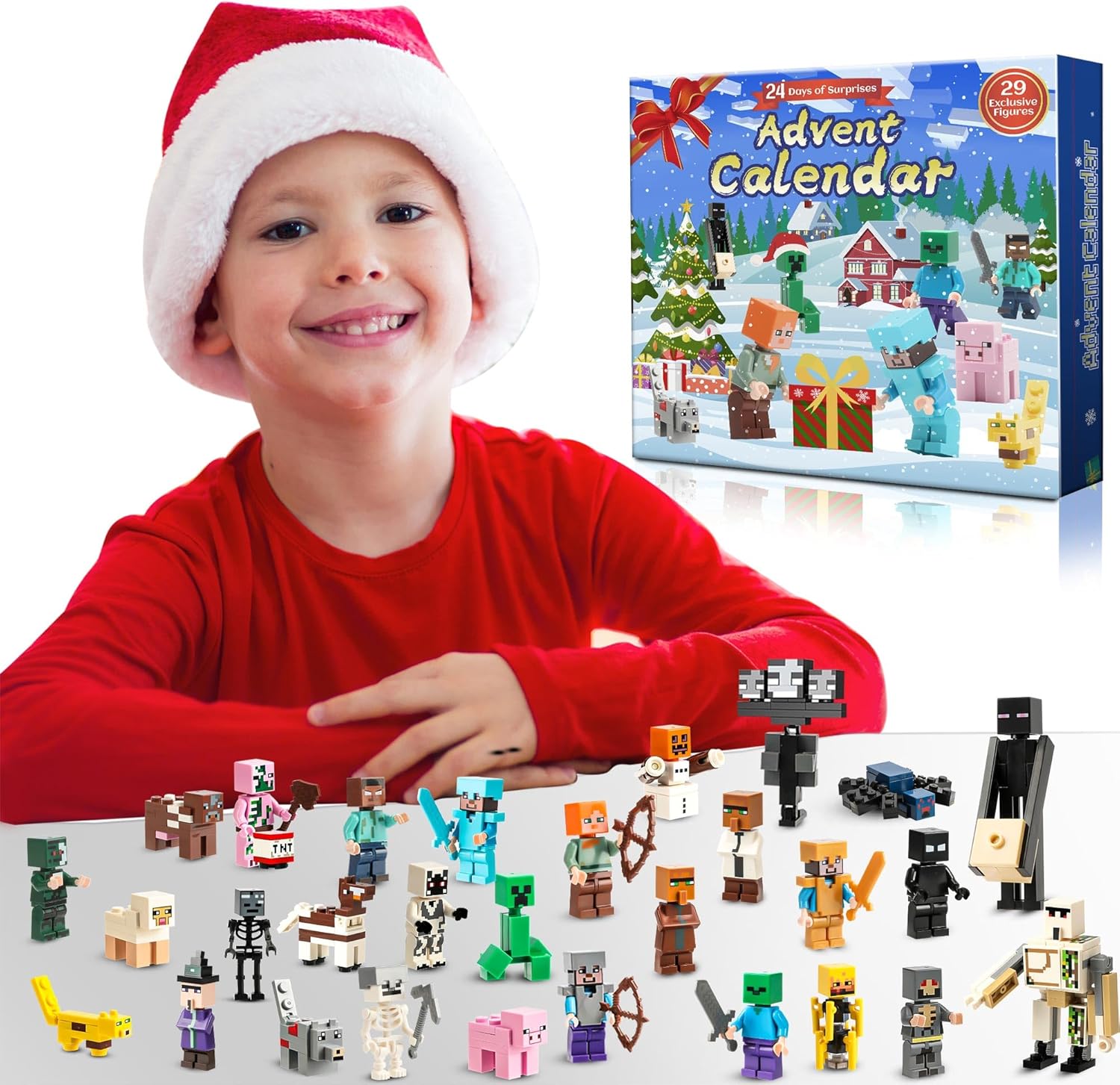 Advent Calendars - Christmas Advent Calendar 2023 Toys - 24 Days Countdown Calendar Set Including 29 Characters Figures Toys for Kids and Fans, Boys Advent Calendar Gifts