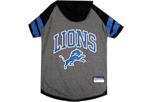 Pets First NFL Detroit Lions Hoodie for Dogs & Cats. | NFL Football Licensed Dog Hoody Tee Shirt, Small | Sports Hoody T-Shir