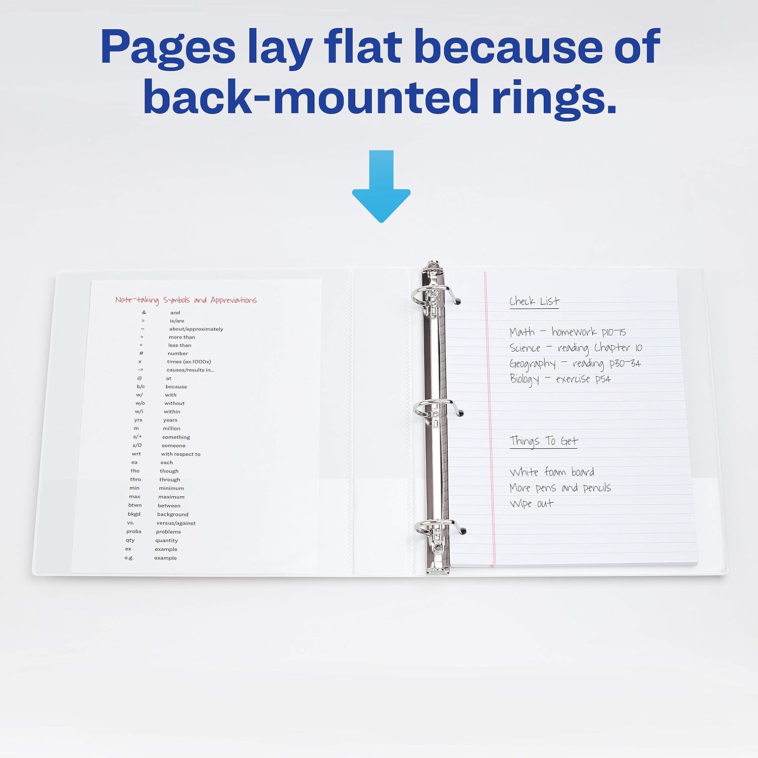 Avery 2" Durable View 3 Ring Binder, EZD Ring, Holds 8.5" x 11" Paper, 1 White Binder (9501) : Office Products
