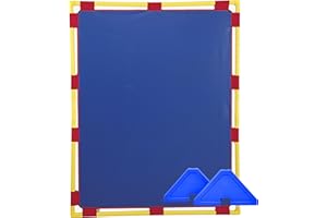 Children's Factory Big Screen PlayPanel, Kids Room Divider, Classroom Privacy Screen, Cantilever Feet Included, Blue