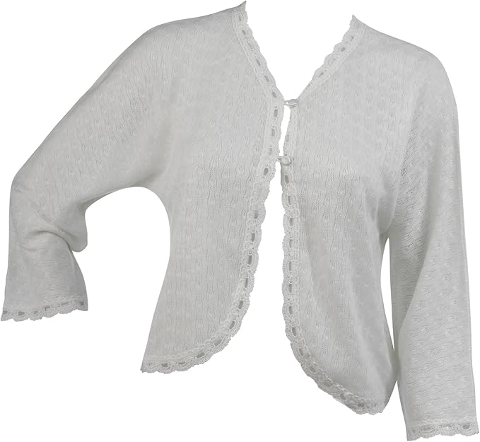 Slenderella Ladies 100 Acrylic Lightweight Bed Jacket Womens Button