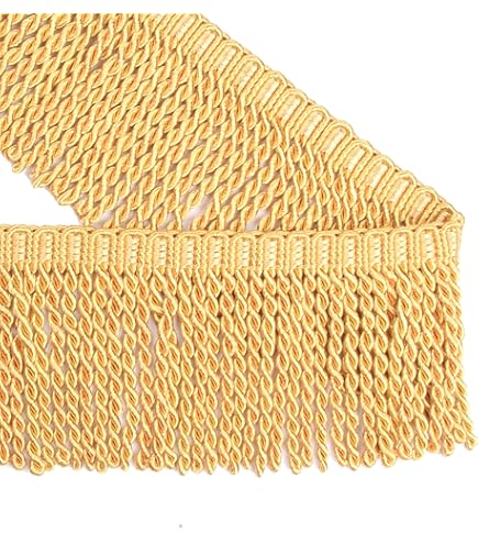 Frangia Decorativa Decopro Bullion 15 Cm – Colore Flambé (PR02), Venduta A Metro (91 Cm), Per Tende, Cuscini E Rivestimenti
