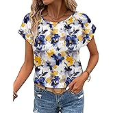 Bliwov Womens T Shirts Summer Tops Cap Sleeve Crewneck Casual Business Blouses 2026 Spring Clothes Fashion Outfits