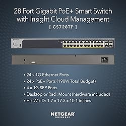 NETGEAR 28-Port PoE Gigabit Ethernet Smart Switch