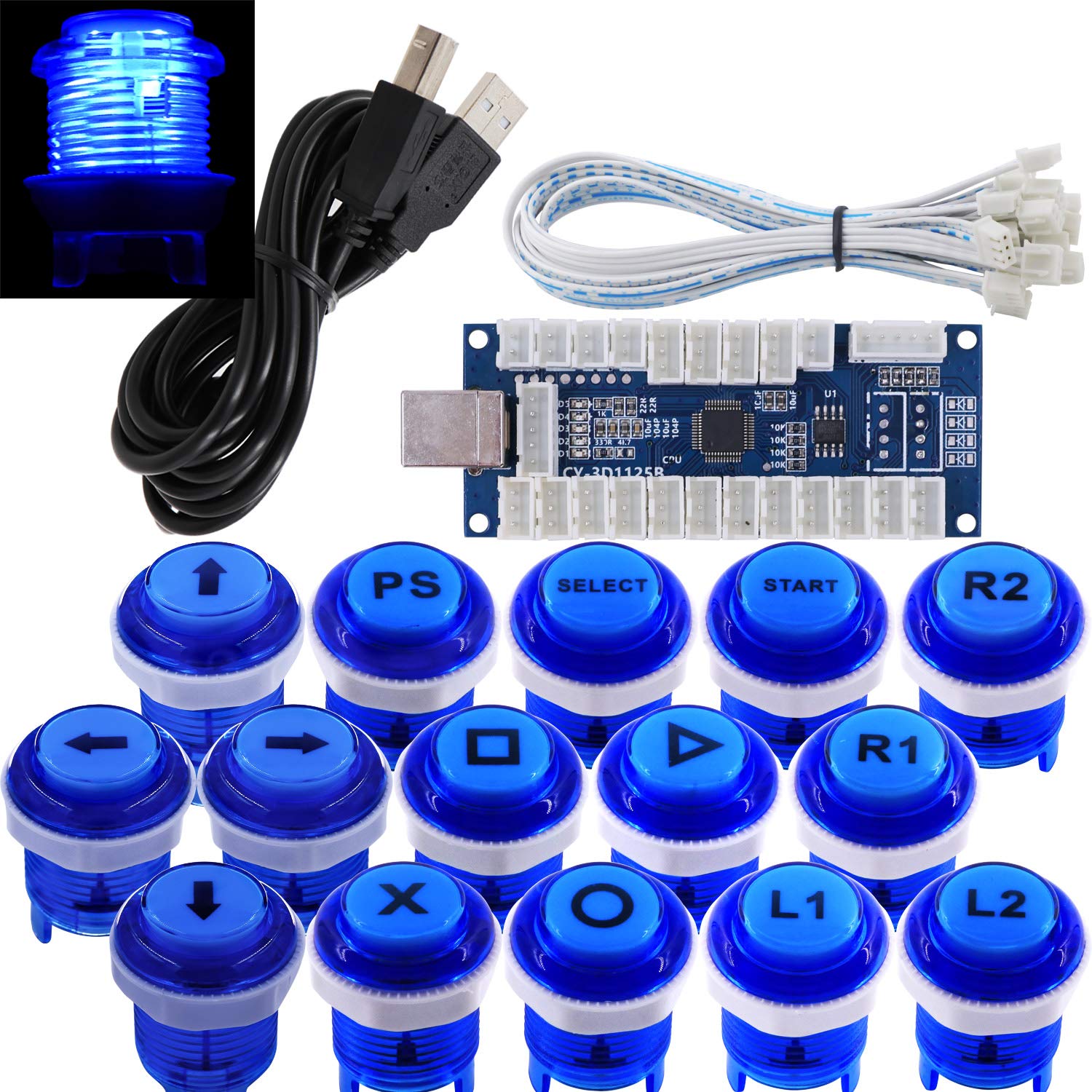 Buy SJJX Arcade Game Stick DIY Kit LED Buttons Cherry MX Microswitch