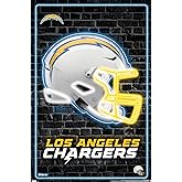 NFL Los Angeles Chargers - Neon Helmet 23 Wall Poster, 34L" x 22.4W", Unframed Version