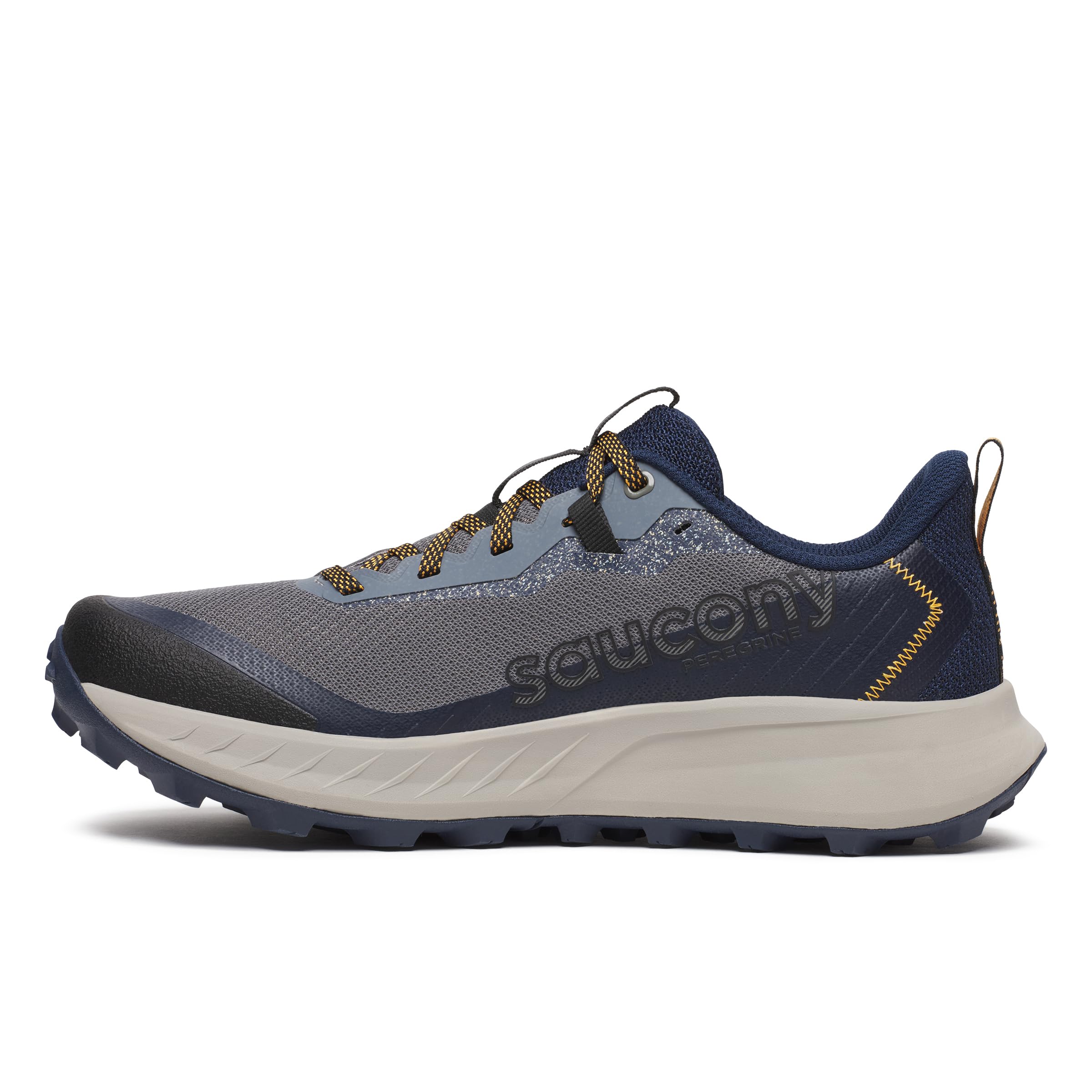 Photo 1 of Saucony Men's Peregrine 15 Sneaker, Cinder/Navy, 11.5