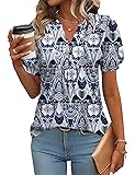 IECCP Womens Puff Short Sleeve Summer Tops Dressy