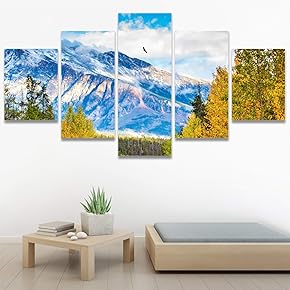 SIGNWIN 5 Panel Canvas Wall Art Modern Art...