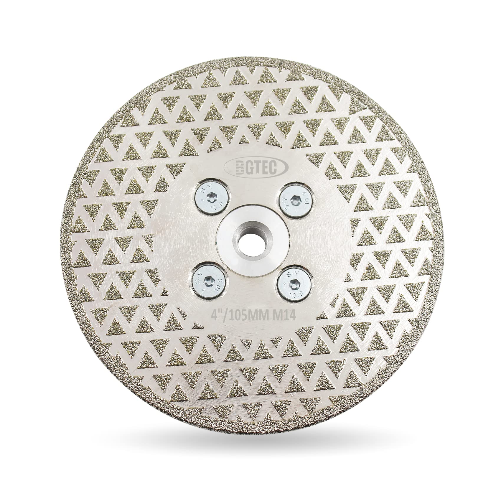 BGTEC Diamond Cutting Grinding Disc - 4" (105mm) Diamond Cutting Wheel for Granite Marble Cermaic Porcelain Tile with M14 Arbor