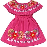 Amazon.com: Newborn Baby Girls Mexican Dress Floral Print Colorful  Embroidered Lace Drape Dresses Toddler Cinco De Mayo Fiesta Outfit Kids  Traditional Ethnic Wear Mexico Themed Clothing Sets Black 12-18 Months:  Clothing, Shoes