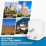 SHUOMAO UK to South Africa Plug Adapter with 4 USB Ports Type M view 4