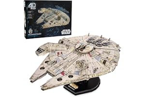 4D Build Star Wars Millennium Falcon 3D Model Kit, Star Wars Gifts, Desk Decor for Fans & Collectors, 223 Pieces, 3D Puzzles, Gift Ideas for Ages 12 & Up