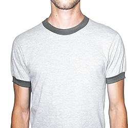 American Apparel Men's 50/50 Crewneck Short Sleeve