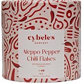 Cybele's Harvest Aleppo Pepper Flakes 2.8oz, Turkish Red Chili Flakes, Pul Biber, Ground Marash Halaby Pepper, Medium Heat Crushed Red Chili for Mediterranean and Middle Eastern Cooking
