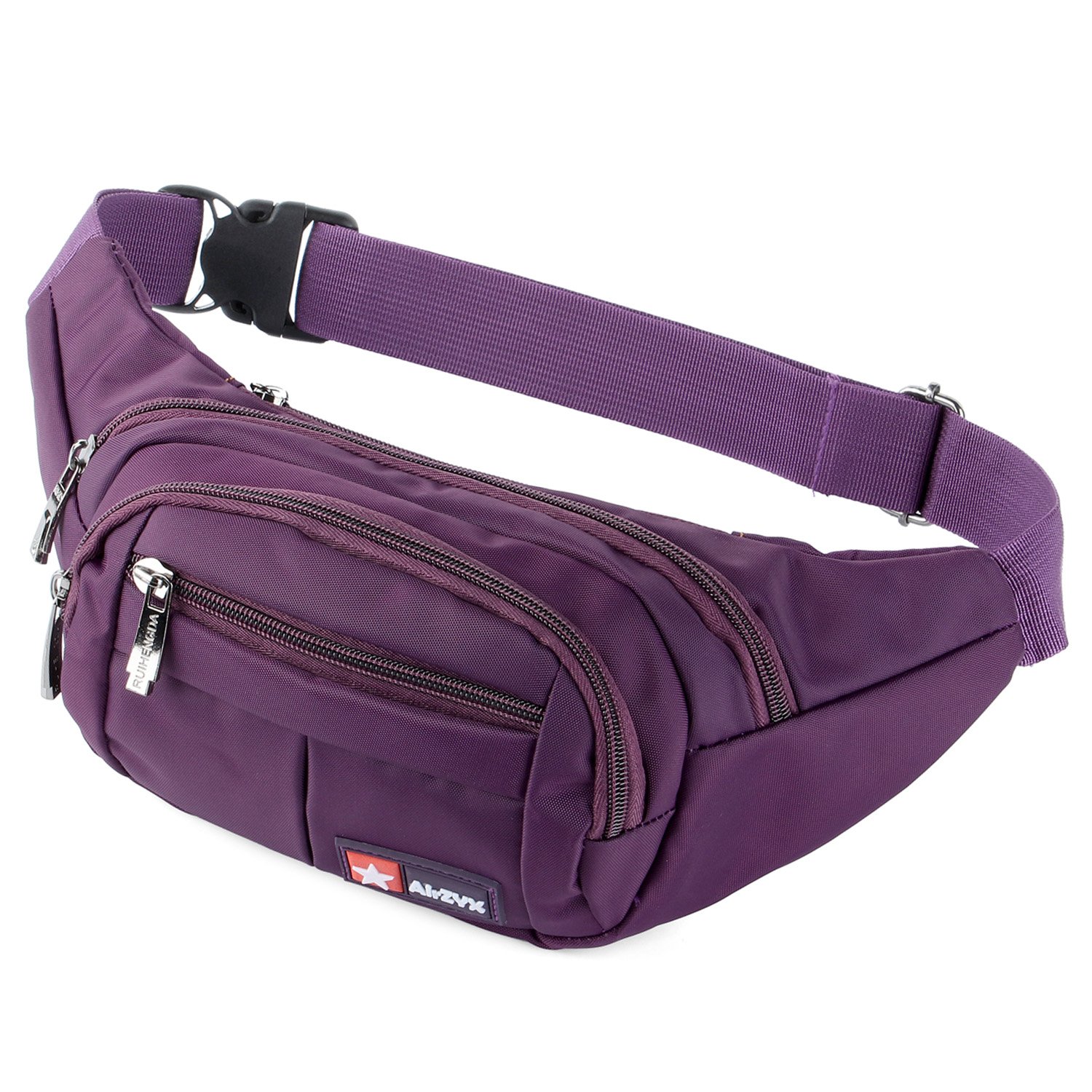 Bumbags and Fanny Packs for Running Hiking Waist Bag Outdoor Sport Hiking Waistpack for Men Women (Purple)