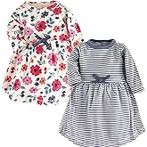 Luvable Friends Touched by Nature Long-Sleeve Dresses 2pk