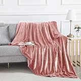 MOONLIGHT20015 Fleece Blanket King Size 270x230cm Pink 400 GSM Soft Cozy view 8