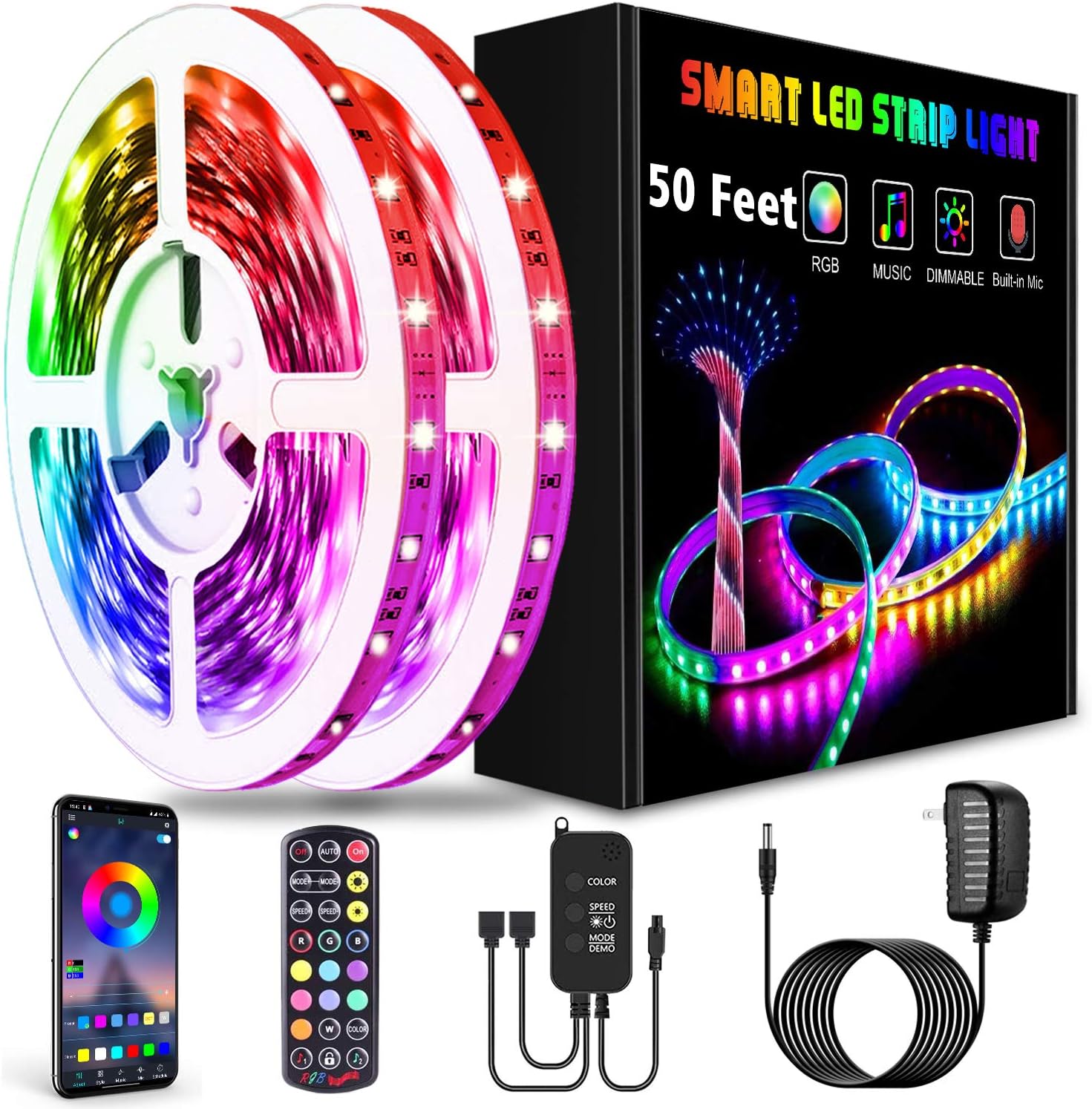 5M/16.4 Ft Led Strip Lights 5050RGB Color Changing
