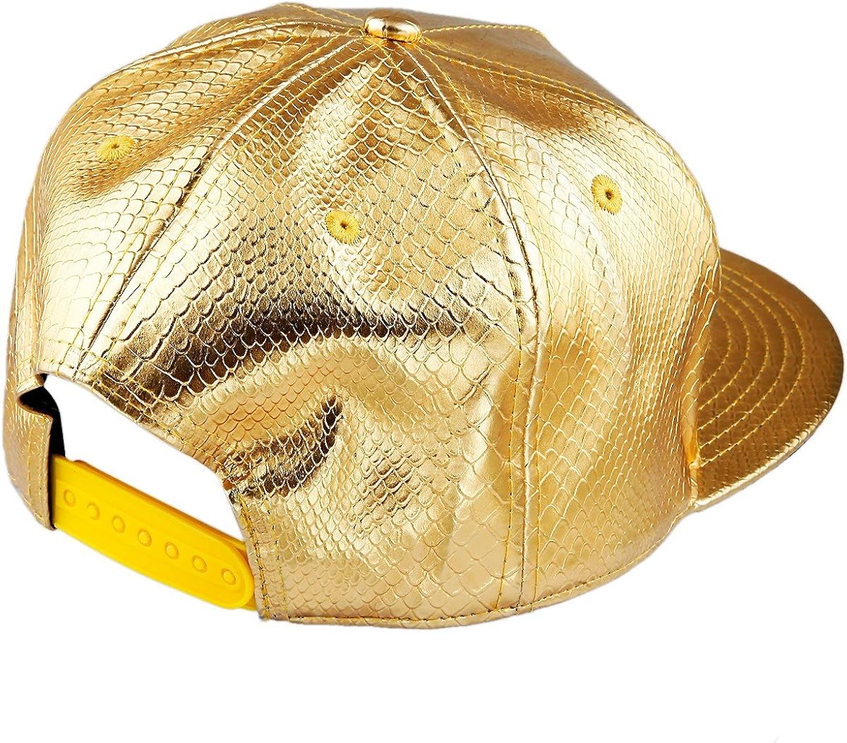 Samtree Unisex Snapback Hats,Adjustable Hip Hop Flat Brim Baseball Cap (01-Gold): Clothing