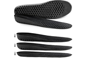 Ailaka Elastic Shock Absorbing Height Increasing Sports Shoe Insoles Inserts,Soft Breathable Honeycomb Orthotic Replacement I