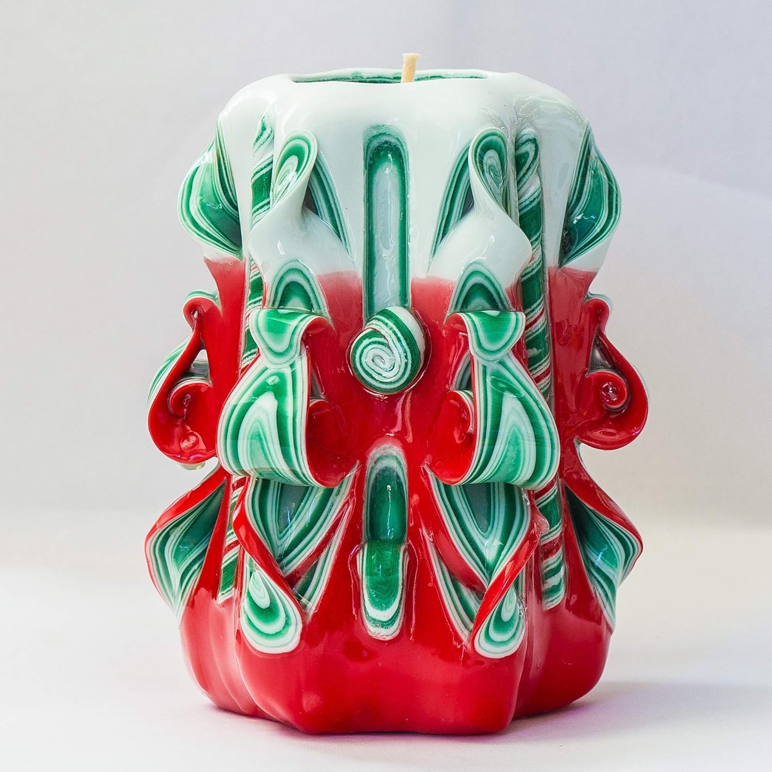 Amazon Com Carved Candle Christmas Gift Special Appreciation For Candle Lovers Teacher Family 4 7 In Advent Decorative For Her Grandma Women Mother In Law Unique Handmade Shop Window 2020 Handmade