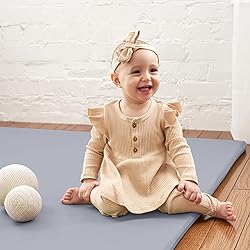 Stylish Vegan Leather Baby Play Mat - Soft, Easy to