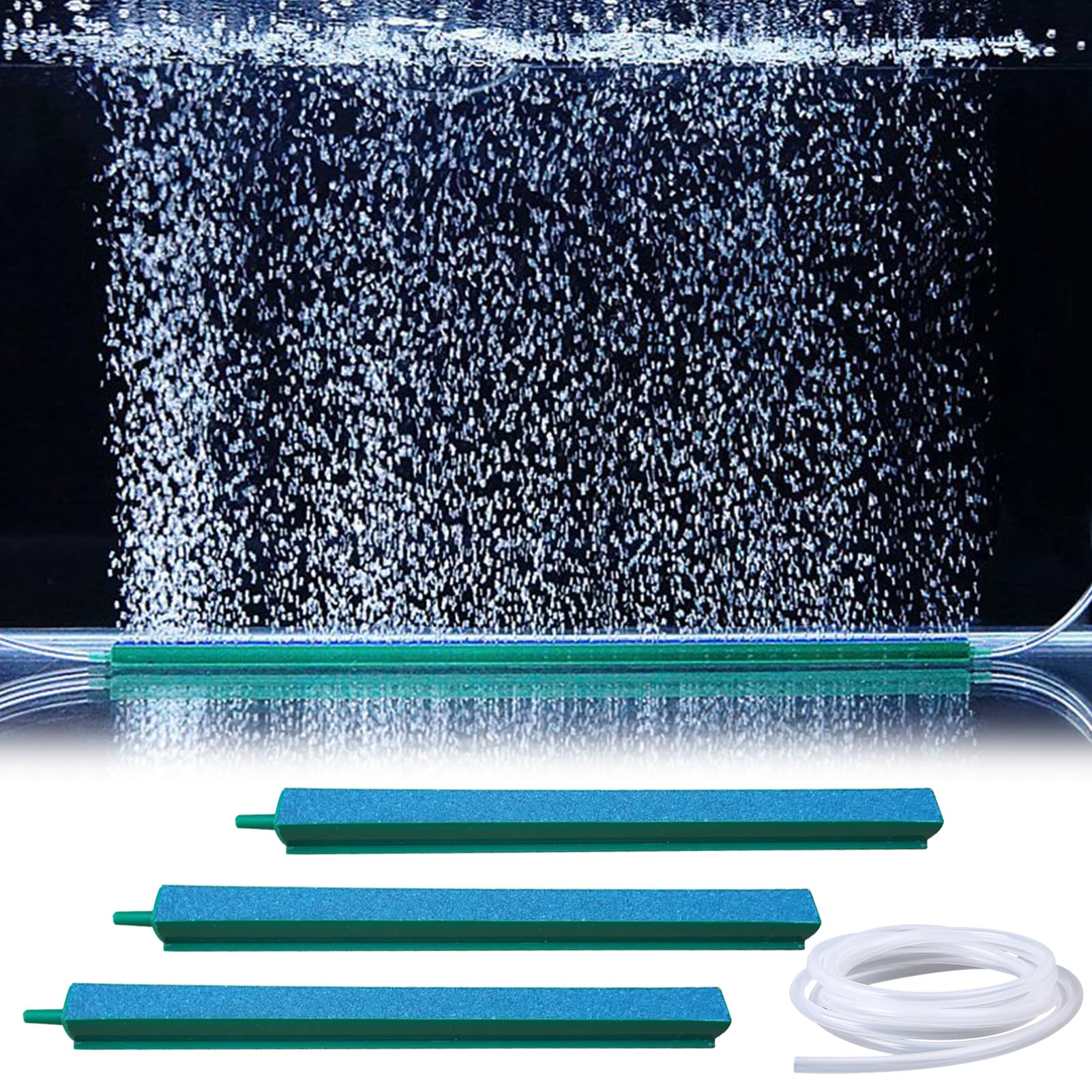 Beatific Pack of 3 Aquarium Air Stone, 30 cm Air Stone Aquarium, Aquarium Oxygen Bubble Strip, Aquarium Air Stone, Aquarium Oxygen Stone Rocks, Air Stone Air Stone Airstone Rod